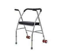 Walker,Walker Lightweight Stainless Steel Foldable with Soft Seat Six-Speed Height Adjustable, 2 Colors to Choose from Compact kxtmm