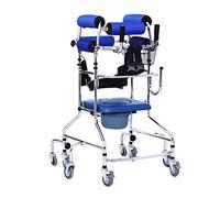 Walker, Walker Rehabilitation Device Folding Height Adjustable Old Man Walker Lower Limb Walker Blue 8 Wheel with Bedside Toilet Walker It's