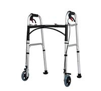 Walker, Walking ES Lightweight Aluminum Foldable Rollators Elderly Patient Anti-Skid Cane Adjustable Height Locking Brake Little Surprise