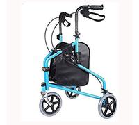 Walker, Wheelchair,Senior Shopping Cart Trolley Elderly Walker Buy Food Walking Car Foldable Convenient Three-Wheeled Scooter, Blue kxtmm