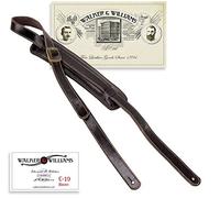 Walker & Williams C-19 Extra Long 50's Style Rockabilly Strap Soft Brown Leather Extra Long