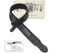 Walker & Williams F-15 Classic Black Gator Padded Guitar Strap