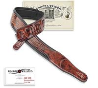 Walker & Williams GB-101 Bourbon Brown Padded Leather Strap Classic Live Oak Pattern