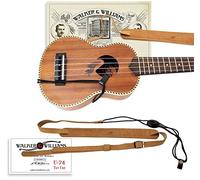 Walker & Williams U-74 Soft Leather Ukulele Strap Adjustable for Most Uke Sizes