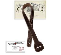 Walker & Williams XL-72 Dark Brown Guitar Strap Extender Lengthens W&W (and other) Straps Up To 60"