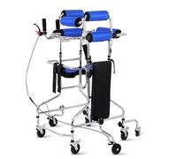 Walker with Seat Baby, Walker with Wheels, Adjustable for Toddlers Kids Teens with Special Needs, Mobility Support Standing Frame, Standing Frame with Cushion, 120-150cm