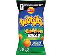 Walker Wotsits Golden Balls Smokin’ Cheese Puffs Sharing Snacks 130g.