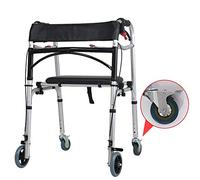 Walkers，5 inch Wheels tor Walker Lightweight Adjustable 6lb Adult Walking Frame Folds for Easy Rage Transport Strong and Sturdy
