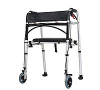 Walkers，5 inch Wheels tor Walker Lightweight Adjustable 6lb Adult Walking Frame Folds for Easy Rage Transport Strong and Sturdy