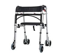Walkers，5 inch Wheels tor Walker Lightweight Adjustable 6lb Adult Walking Frame Folds for Easy Rage Transport Strong and Sturdy