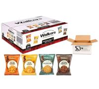 Walkers Assorted Shortbread Mini Packs Biscuits Variety Box - 100 x 25g Bulk Pack - Stem Ginger, Salted Caramel, Golden Oat & Belgian Chocolate, Individually Wrapped Snacks