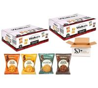 Walkers Assorted Shortbread Mini Packs Biscuits Variety Box 100 x 25g - Pack of 2 | Individually Wrapped Packs, Stem Ginger, Salted Caramel, Golden Oat & Belgian Chocolate