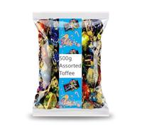 Walkers Assorted Toffees 500g, Individually Wrapped Chewy Sweets Sharing Bag | Traditional British Confectionery Selection for Party Bowls and Family Treats
