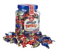 Walker's Assorted Toffees & Chocolate Eclairs - 1.25kg Bulk Sweet Jar | Classic British Toffee, Chewy Candy, Retro Treats, Gift Tub & Party Favors