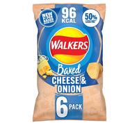 Walkers Baked Cheese Onion Multipack Snacks Crisps 6 x 22g