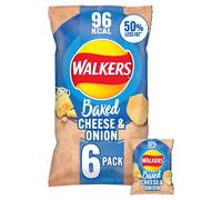 Walkers Baked Cheese & Onion Multipack Snacks Crisps 6 x 22g