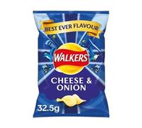 Walkers Cheese and Onion Crisps 32.5g (32 pack) 121796