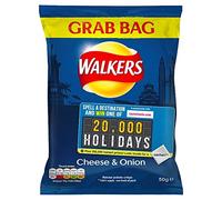 Walkers Cheese and Onion Crisps, Pack of 32 x 32.5 g