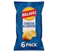 Walkers Cheese and Onion Vegetarian Multipack Crisps 6x25g