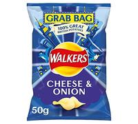 Walkers Cheese & Onion Flavoured Grab Bag Potato Crisps - 32 x 50g