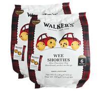 Walker's Chocolate Chip Shortbread, Mini Wee Shorties, 6 x 25g Bags, 2 Pack, Baked in Scotland