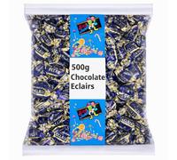 Walkers Chocolate Eclairs 500g Individually Wrapped Toffees | Chewy Milk Chocolate Treats | Classic Bulk Bag for Sharing & Parties