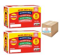 Walkers Classic Variety Box, 132 Crisps Pack, 25g Each, 4 Flavours - Cheese & Onion, Ready Salted, Salt & Vinegar, Prawn Cocktail 4 Different Flavours