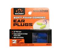 Walker's Corded Foam Ear Plugs 2 Pairs with Case - Yellow
