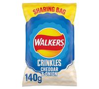 Walkers Crinkles Cheddar Cheese & Onion Sharing Bag Crisps 140g