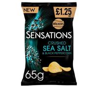 Walkers Crisps All Flavours Full Boxes Sharing Snacks 18 Bags x 70g (18 Bags x 70g, Sensations Salt & Black Pepper)