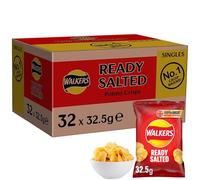 Walkers Crisps Bulk Buy Ready Salted Crisps Multipack 32 X 32.5g - Individually Wrapped Snack Packs With Lovely Card For Kids, Movie Night, Picnic, Camping, Party Favours & Office Lunch Boxes
