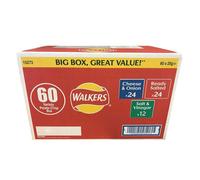 Walkers Crisps Multipack Mixed Flavour Variety Box (Ready Salted,