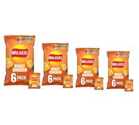 Walkers Crisps Roast Chicken Multipack Crisps 6x25g (4 PACK) | By IDEAONIC