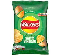 Walkers Crisps Salt & Vinegar 32.5 g Pack of 32