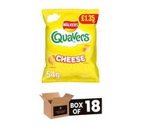 Walkers Crisps Variety Flavours Multipack | Snack Box for Parties, Lunchbox (Quavers Cheese PMP £1.35-54g x 18Pack)