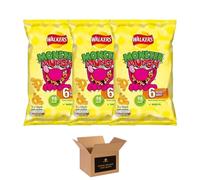 Walkers Crisps Variety Multipack | Assorted Flavours - Classic British Snack Box for Sharing, Lunchbox & Traveling - Family Party Pack Flavored Crispy Snacks (Pack 3, 6xMonster Munch Yellow 20g)