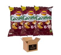 Walkers Crisps Variety Multipack | Assorted Flavours - Classic British Snack Box for Sharing, Lunchbox & Traveling - Family Party Pack Flavored Crispy Snacks (Pack 3, 6xWakers Quavers BBQ Sauce)