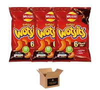 Walkers Crisps Variety Multipack | Assorted Flavours - Classic British Snack Box for Sharing, Lunchbox & Traveling - Family Party Pack Flavored Crispy Snacks (Pack 3, 6xBaked Wotsits 16g)