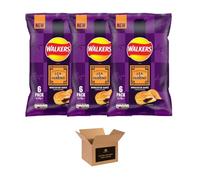 Walkers Crisps Variety Multipack | Assorted Flavours - Classic British Snack Box for Sharing, Lunchbox & Traveling - Family Party Pack Flavored Crispy Snacks (Pack 3, xWorcester Sauce Lea & Perrins)