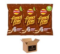 Walkers Crisps Variety Multipack | Assorted Flavours - Classic British Snack Box for Sharing, Lunchbox & Traveling - Family Party Pack Flavored Crispy Snacks (Pack 3, 6xFrench Fries WorCester Sauce)