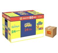 Walkers Crisps Variety Snack Box 60 Pack - Quavers Baked Wotsits Monster Munch Crisps Snacks - Mixed Flavour Party Pack, Lunchbox Snacks, Family Sharing Selection by Gift Idee