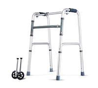 Walkers,Foldable Geriatric Elderly Walker with 2 Wheels - Adjustable Height:75-93cm - Transport tor Mobility Aid Walking e Crutch