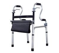 Walkers，Folding Lightweight Aluminium Walking Frame with Double Oxford Cloth Seat - Adjustable Height,Mobility Aids,tor Walker