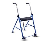 Walkers, Folding tor Lightweight tor Walker Folding 2 Wheeled Aluminium Lightweight Folding tor Walker with Padded Seat Ergonomic Handles