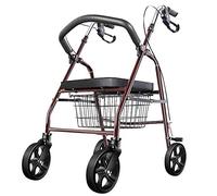 Walkers, Folding Tor Tor 4 Wheel Walking Frame,Lightweight Folding Four Wheel Tor Walker with Padded Seat,Ergonomic Handles,and Carry Bag,Grocery Shopping Walking Frame