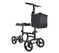 Walkers， Folding tor tor Black Portable Knee Walker,Adjustable Height Folding Knee Scooter Cart,for Foot Ankle Injuries,Compact Step Assist,Load 150Kg