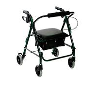 Walkers,Folding Tor Tor Elderly Walker, Folding Four Wheel Tor Walker with Padded Seat Lockable Brakes Ergonomic Handles Carry Bag Lightweight Green