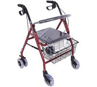 Walkers, Folding Tor Tor Folding Four-Wheel Tor Walker with Cushioned Seat Lockable Brake for The Elderly Shopping Basket