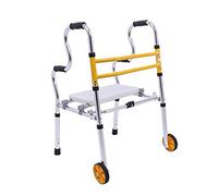 Walkers，Folding tor tor tor Walker for Elderly with Wheels and Seat,Folding Lightweight Mobility Aid,Adjustable Height Loading Capacity 190Kg Sharing