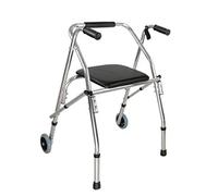 Walkers，Folding tor tor tor Walker for Elderly with Wheels and Seat,Folding Lightweight Mobility Aid,Adjustable Height Loading Capacity 180Kg Sharing